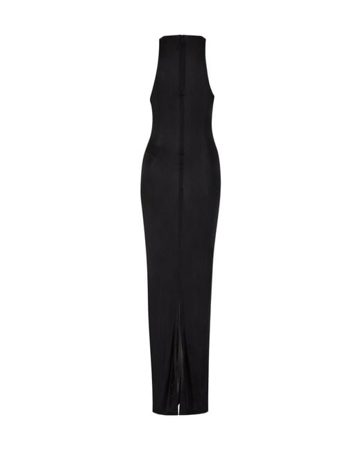 Saint Laurent Black Crew Neck Sleeveless Dress