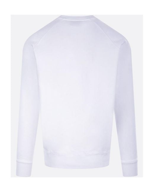 Maison Kitsuné White Fox Head-Embroidered Crew-Neck Sweatshirt for men
