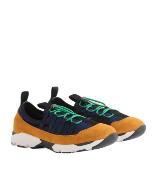 Marni Blue Logo Printed Lace-Up Sports Shoes for men