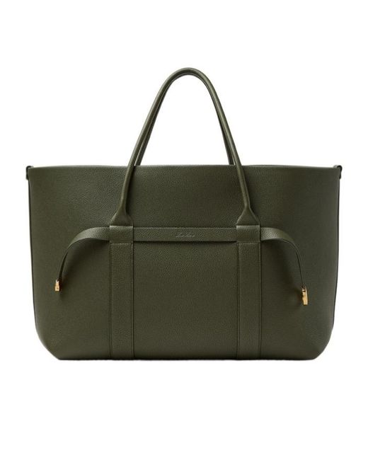 Loro Piana Green Ghiera Shopper Large