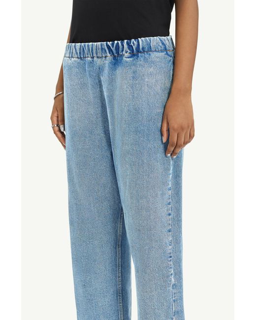 MM6 by Maison Margiela Blue Cropped Denim Trousers