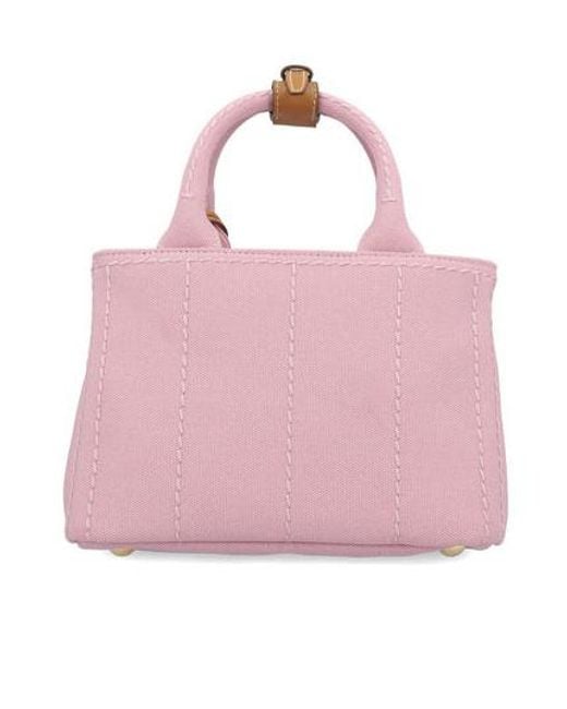 Prada Pink Mini Double Handle Shoulder Bag