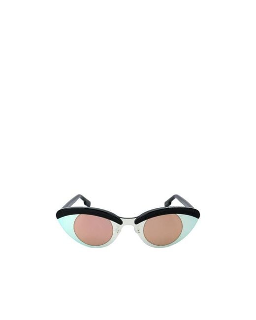 KENZO White Matching Logo Sunglasses