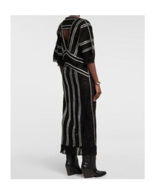 Dodo Bar Or Black Brett Suede Cutout Midi Dress
