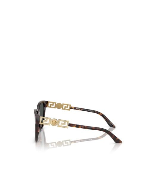 Versace Multicolor Greca Strass Butterfly-Frame Sunglasses