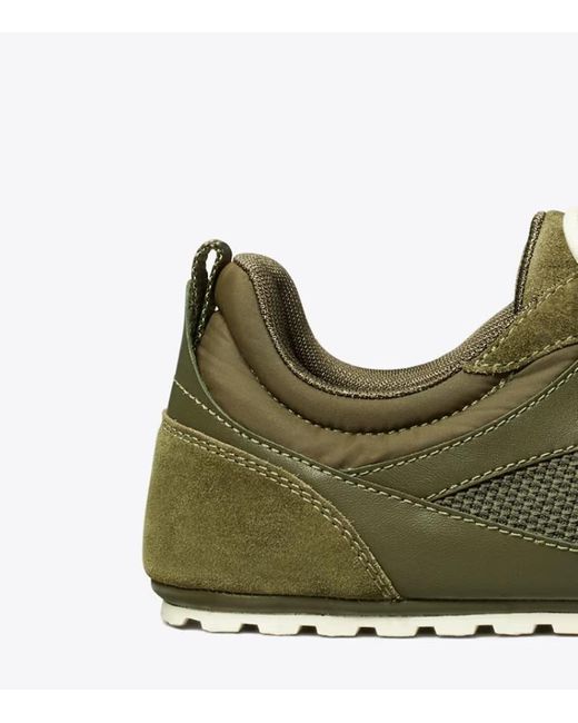 Tory Burch Green Field Lace-Up Sneakers