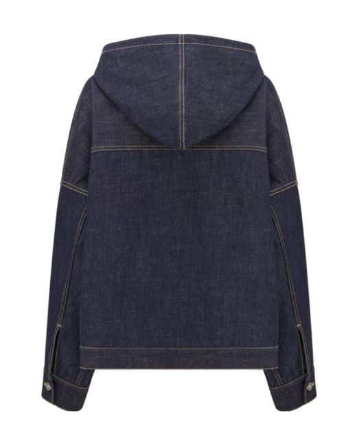 Dior Blue Oversized Hooded Jacket