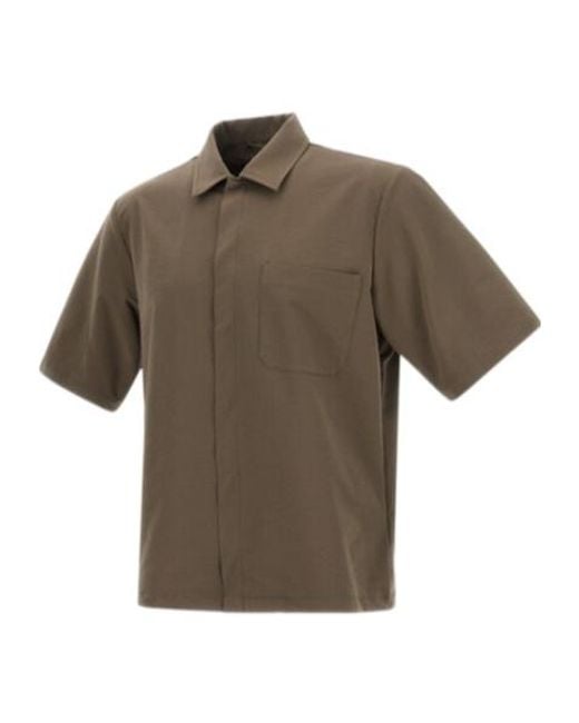 Herno Gray Seer-Crease Shirt for men