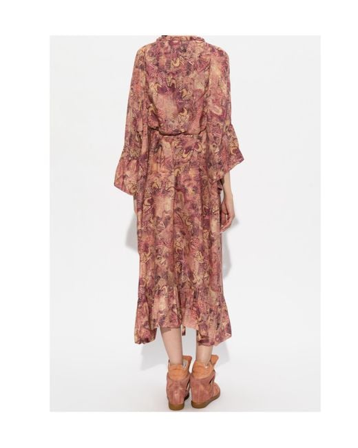 Isabel Marant Pink Cylene Lace-Up Dress