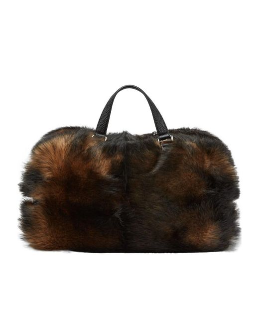 Fendi Black And Shearling Bag