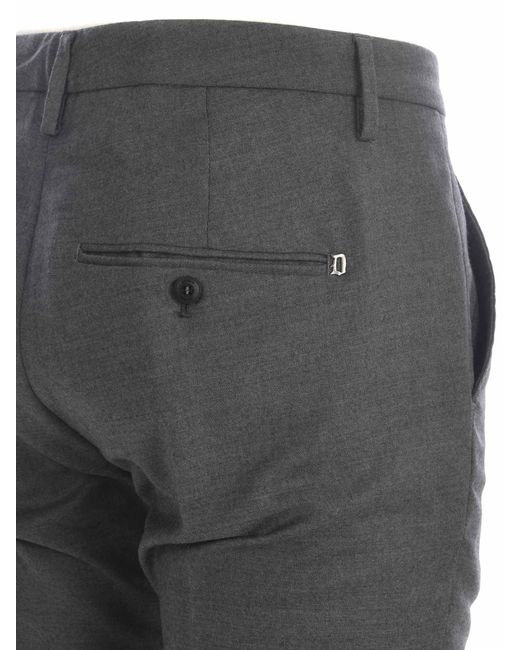 Dondup Gray Gaubert Stretched Pants for men