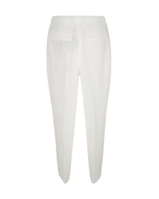 Fabiana Filippi White Tapered-Leg Loose-Fit Trousers