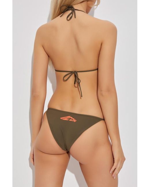 DSquared² Metallic Patterned Bikini Top