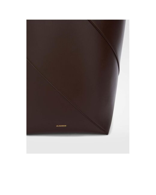 Jil Sander Brown Vertigo Tote Medium