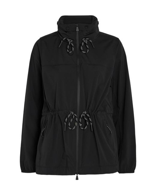 Moncler Black Hooded Stretch-Shell Jacket