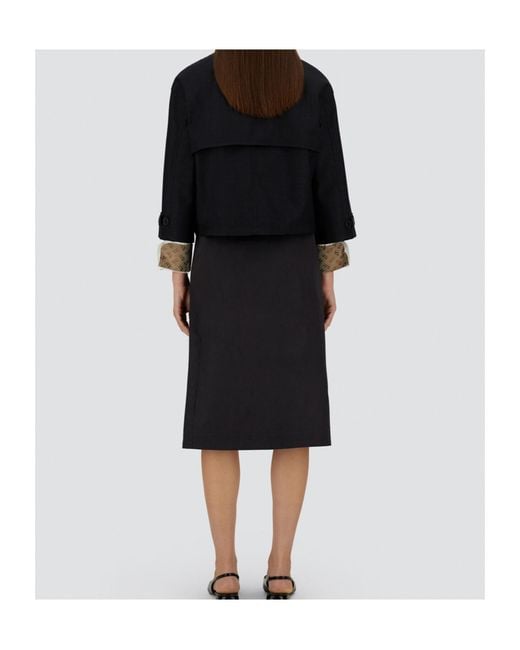 Herno Blue Cropped Button-Up Jacket