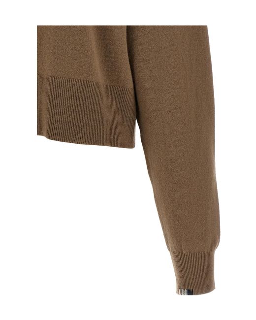 Extreme Cashmere Brown Crew-Neck Cardigan