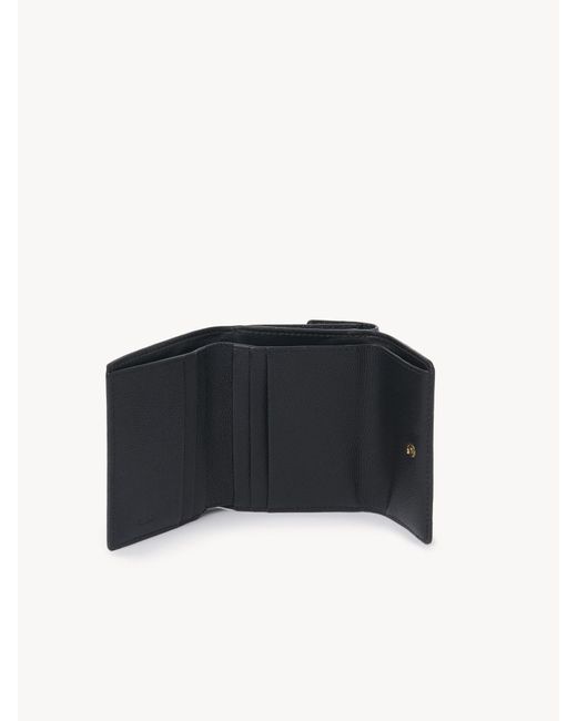 Chloé Black Chloé Small Chloé Charms Tri-Fold Wallet