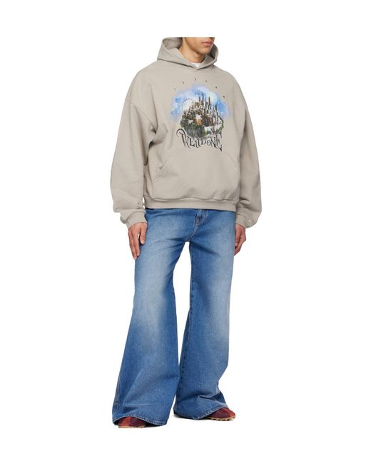 we11done Gray City Long-Sleeve Hoodie for men