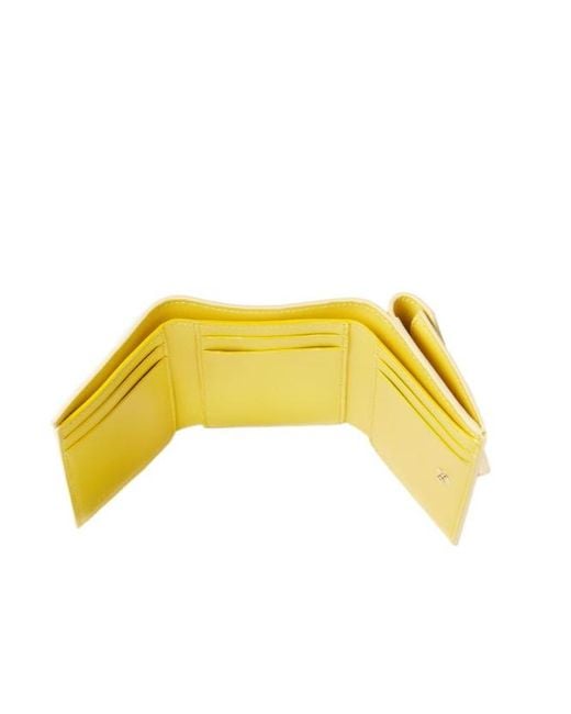 Fendi Yellow Ff Diamonds Micro Trifold