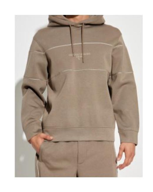 Emporio Armani Natural Logo-Print Hoodie for men