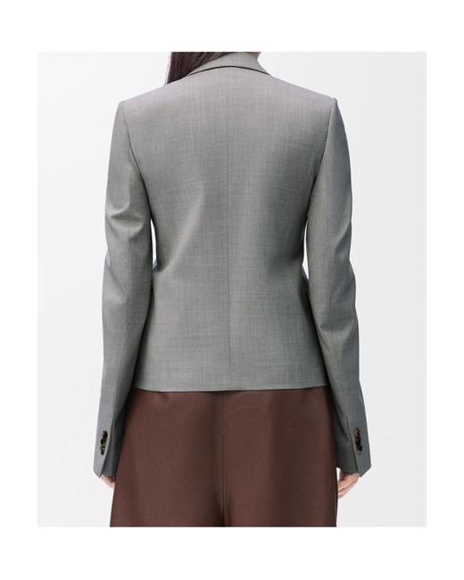 Loewe Gray Single-Breasted Tailored Blazer