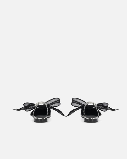 Pinko Black Bow Pointed-Toe Slingback Pumps