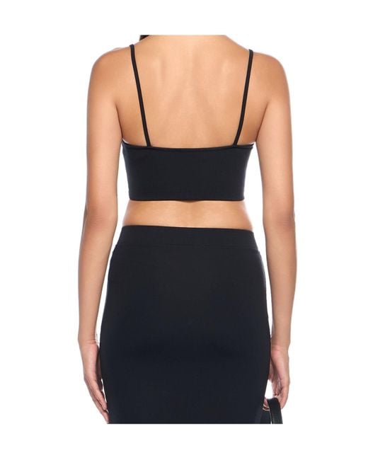 Off-White c/o Virgil Abloh Black Sleek Sleeveless Cropped Top