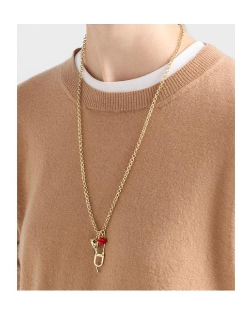Prada Metallic Chain Link Necklace