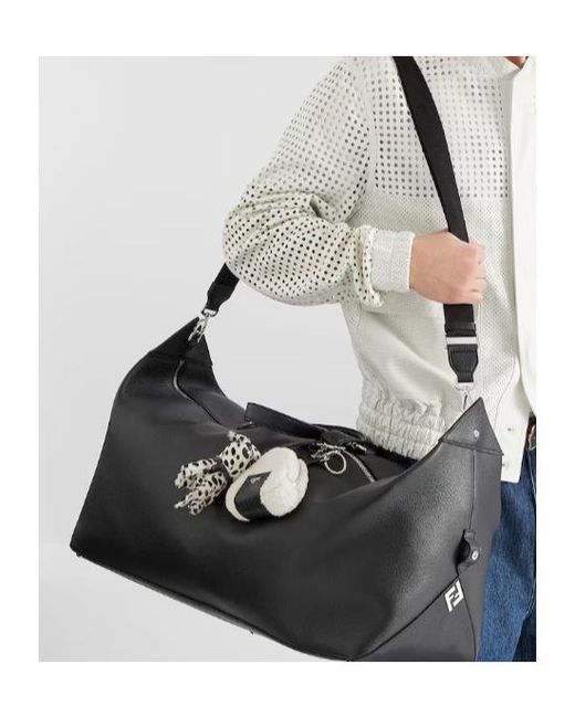 Fendi Black Lui 55 Zipped Duffle Bag for men