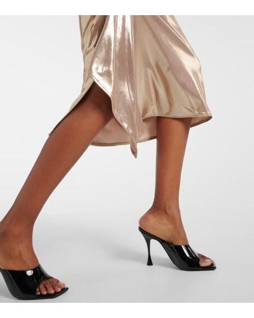 Maticevski Natural Neroli Ruched Midi Skirt