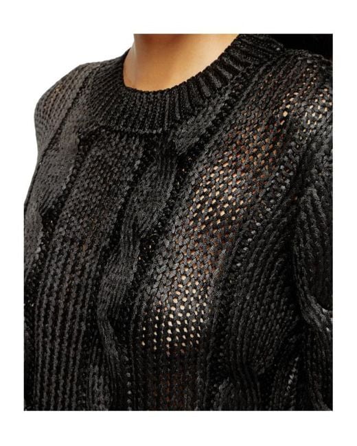 DIESEL Black "Miccha" Round Neck Sweater