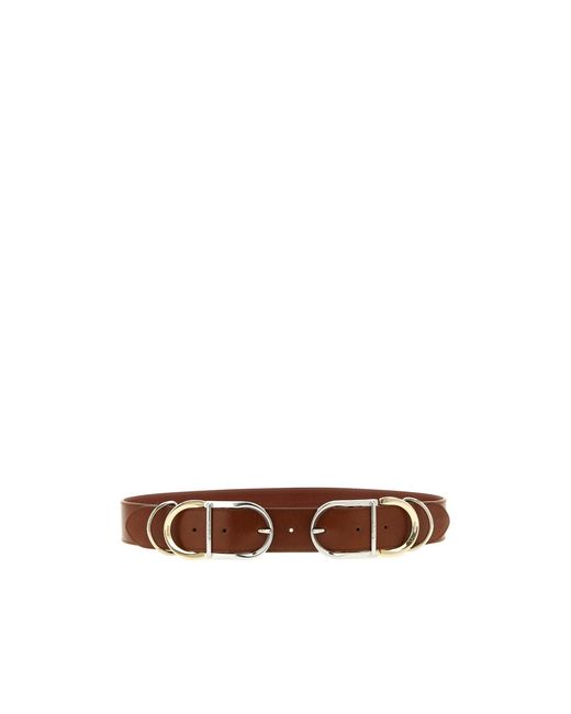 Pinko Brown Hippolita Double Buckled Belt