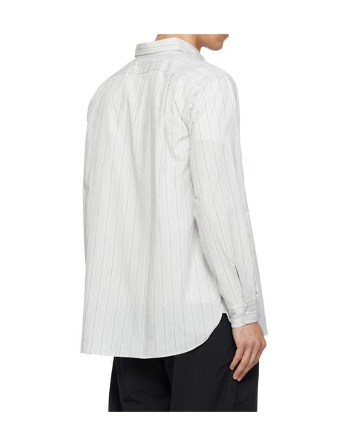 Nanamica White Striped Shirt for men