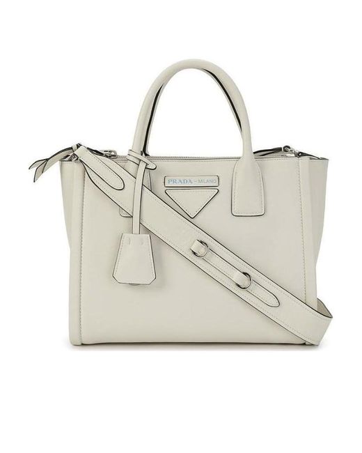 Prada Metallic Logo Details Handbag