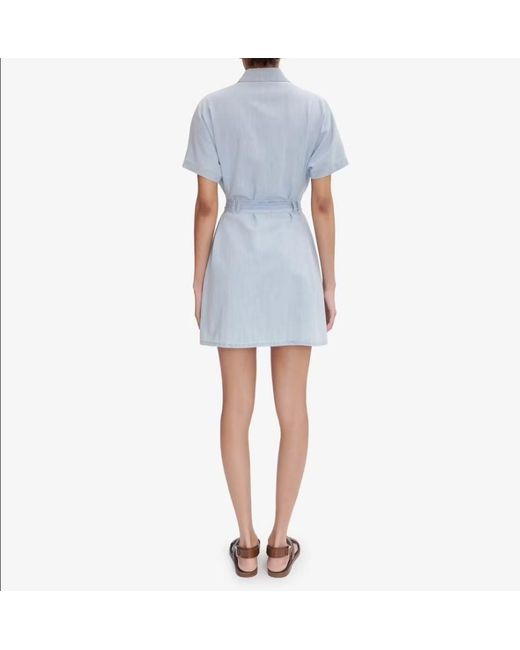 A.P.C. Blue Suzanne Mini Dress