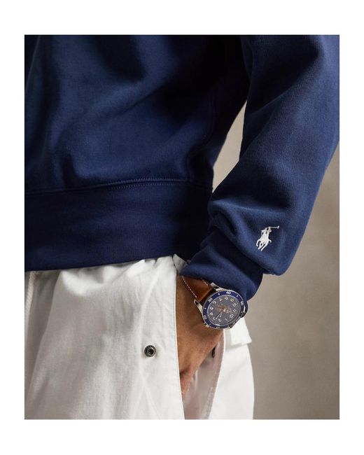 Polo Ralph Lauren Blue Logo-Print Sweatshirt for men