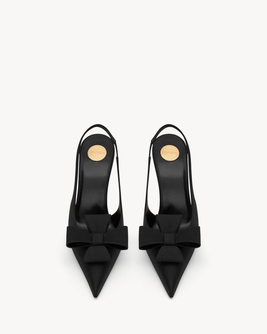 Saint Laurent White Tea Slingback Pumps