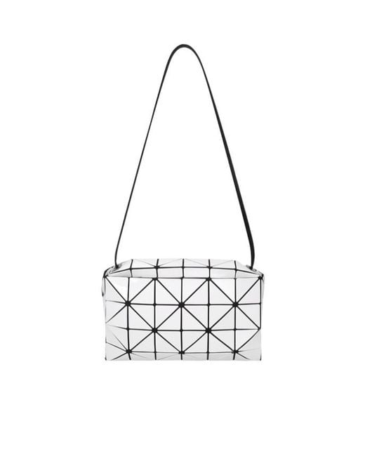 Issey Miyake White Geometric-Panelled Shoulder Bag for men