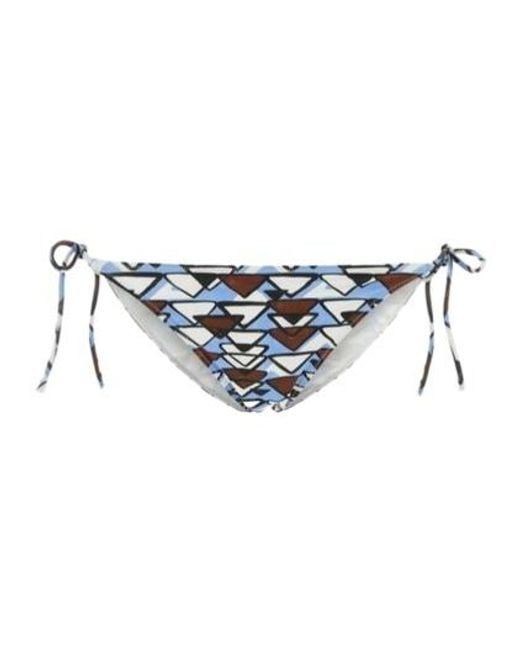 Prada Blue Allover Printed Bikini Bottoms