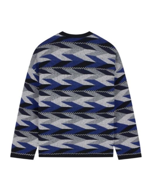 Emporio Armani Blue Long-Sleeved Crewneck Jumper