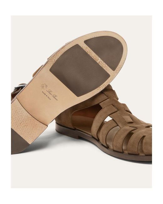 Loro Piana Brown Maxime Walk Sandals for men
