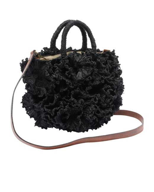 IBELIV Black Coral 3D Decoration Handbag