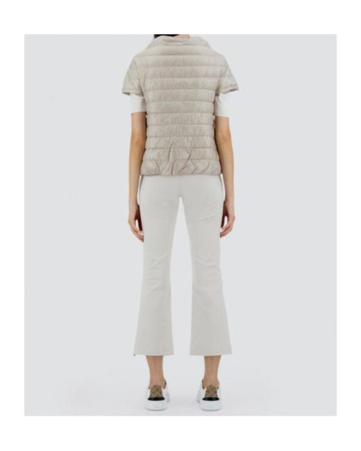 Herno White Short-Sleeve Quilted Jacket
