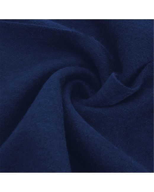 Barbour Blue Solid Color Wool Scarf for men
