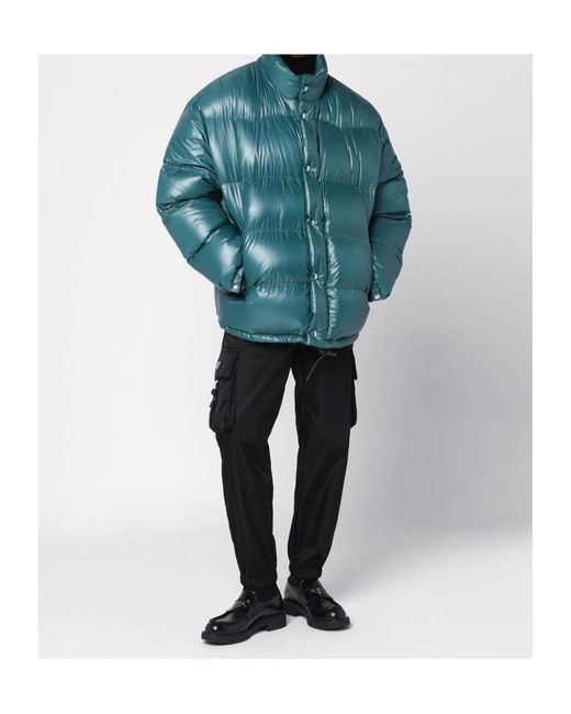 Prada Blue Medium-Weight Re-Nylon Down Jacket for men