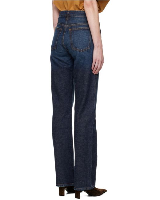 Khaite Blue Danielle Straight-Leg Jeans