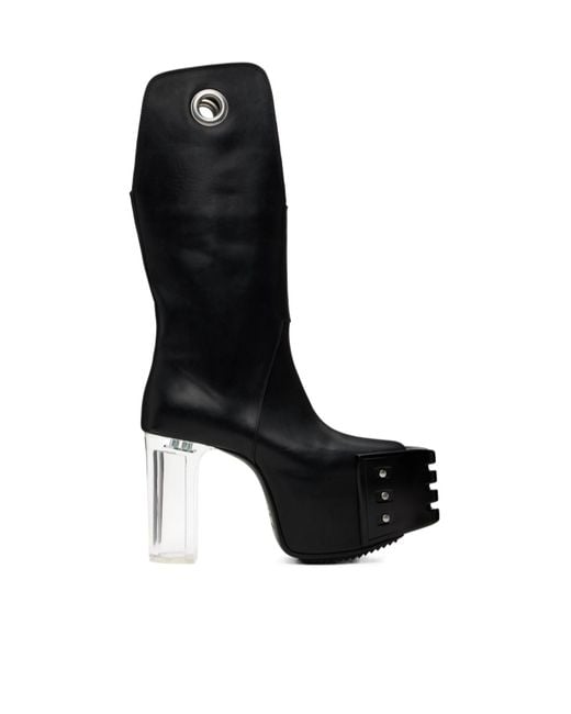 Rick Owens Black Kowboy Grill 140Mm Platform Boots for men