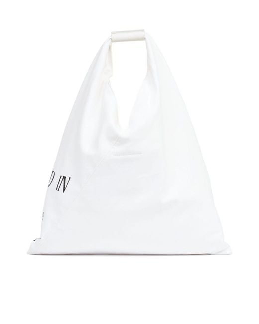 MM6 by Maison Margiela White Classic Japanese Handbag