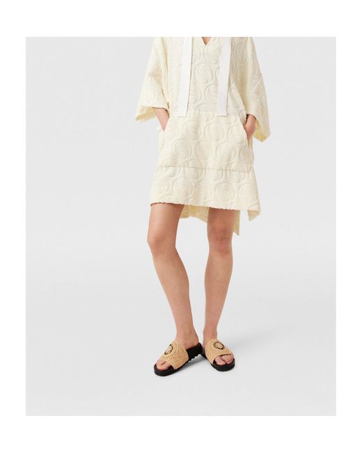 Stella McCartney White Elyse Logo Sandals